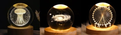 Luminous Starry Sky And Planets Moon Moon Crystal Ball Lamp