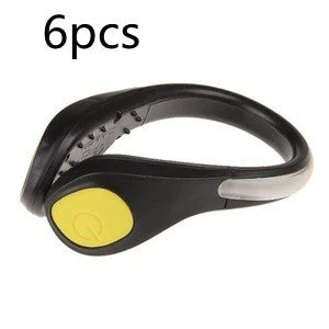 Flashing shoe clips outdoor warning lights