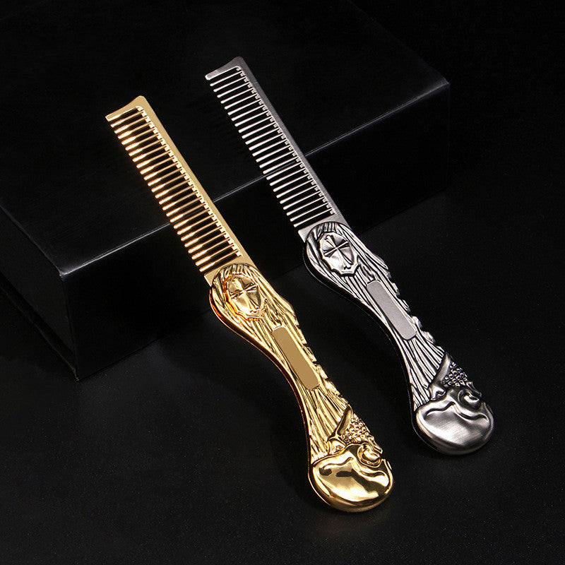 Zinc alloy folding comb hair styling oil