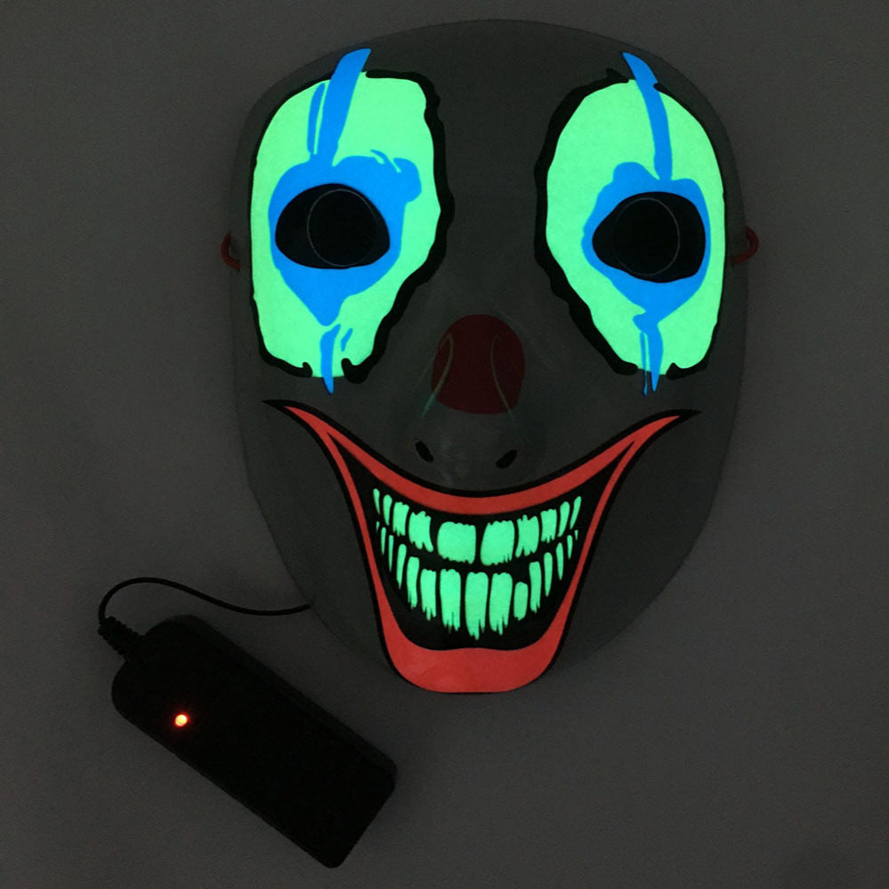 LED Mask Luminous Glowing Halloween Party Mask Neon EL Mask Halloween Cosplay Mask