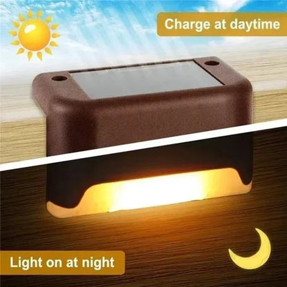 4 Solar LED Bright Deck Lights Outdoor Garden Patio Railing Decks Path Lighting Outdoor