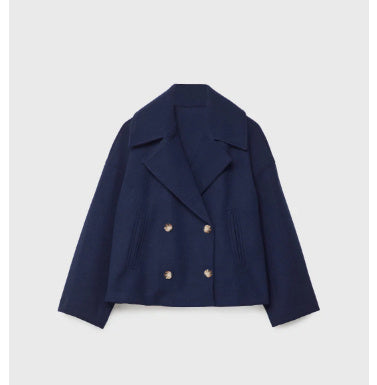 Ins Double-breasted Lapel Blazer Jacket Fashion Loose
