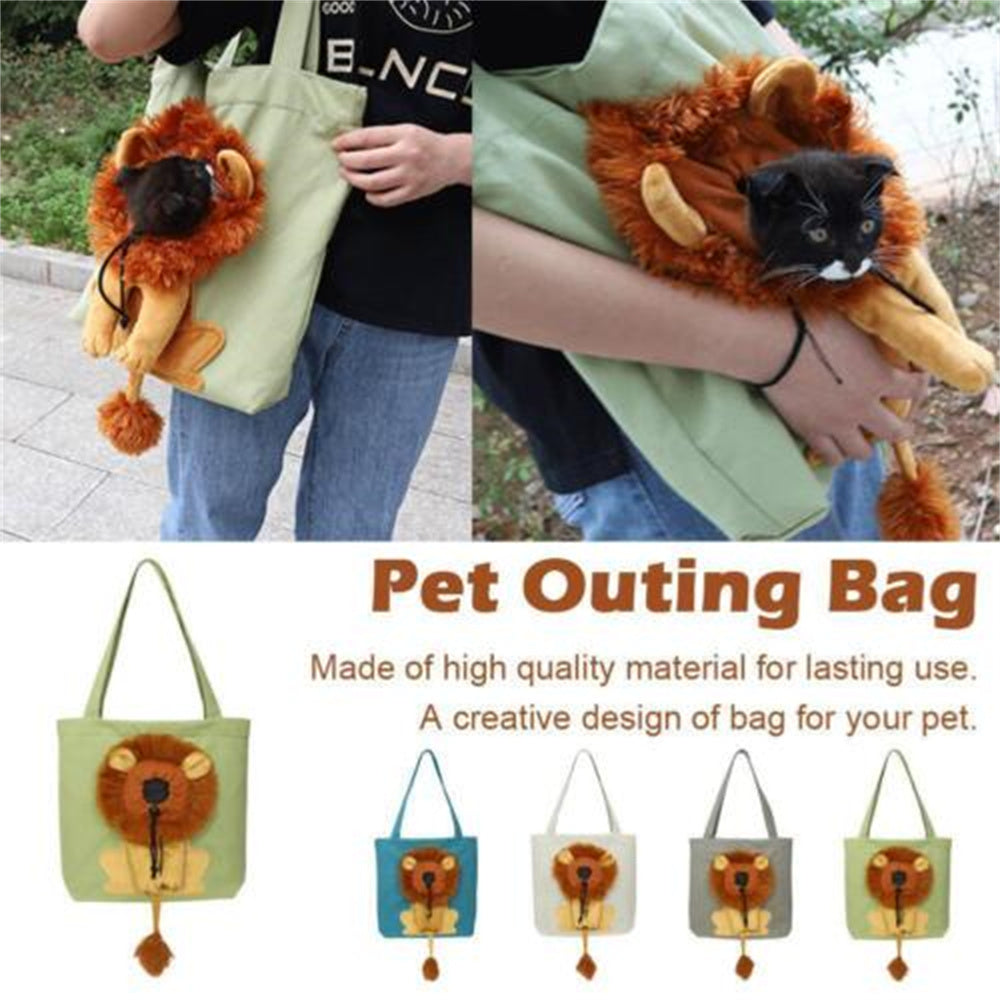 Soft Pet Carriers Lion Design Portable Breathable Bag