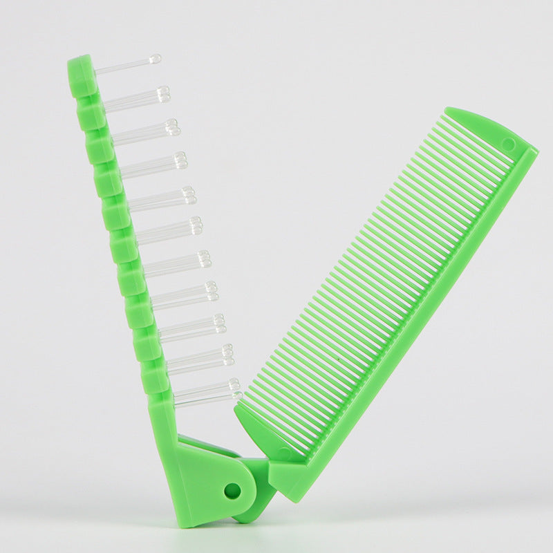 Portable Creative Double Folding Folding Comb Barrettes Supplies Comb