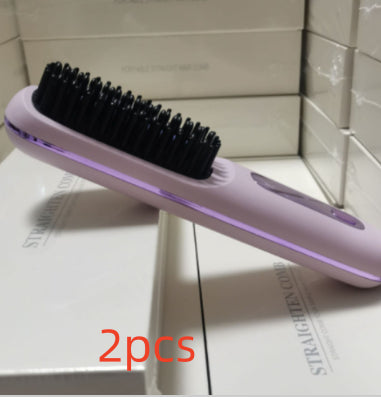 2 In 1 Straight Hair Comb Wireless Hair Straightener Brush
