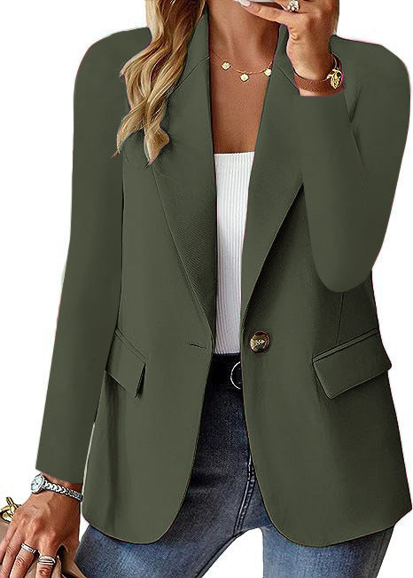Fashion Casual Women Blazer Long-sleeved Solid Color