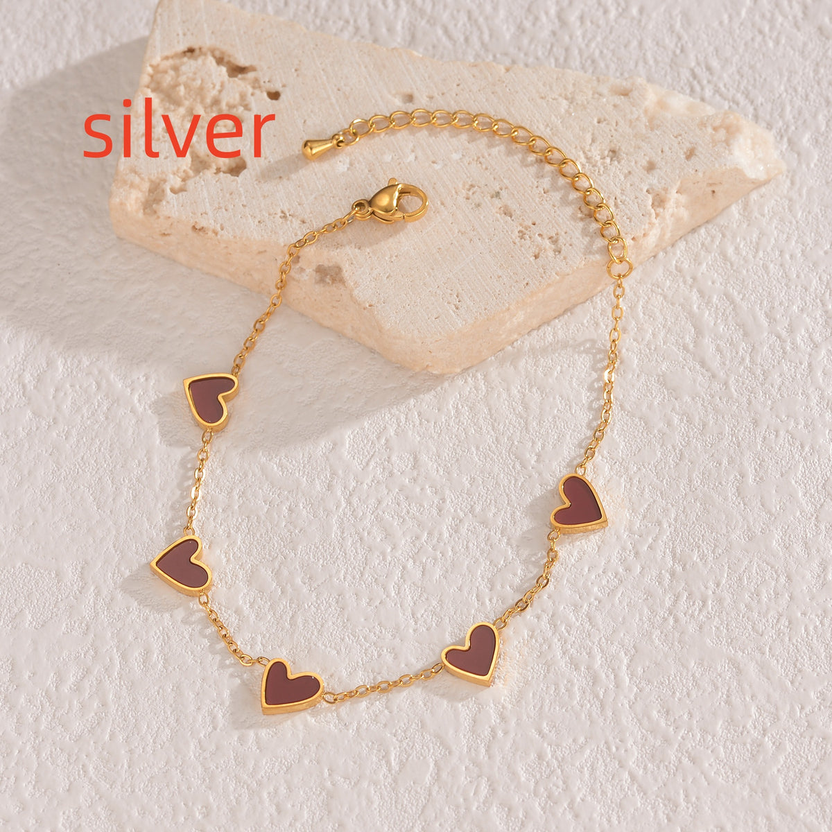 Ins Love Bracelet  Stainless Steel Dripping Heart Bracelet