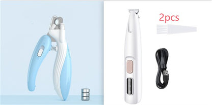 Pets Dog Paw Trimmer With LED Light Fully Pet Hair Trimmer