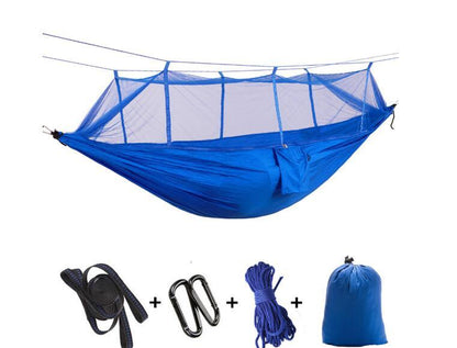Outdoor Parachute Cloth Hammock Couble with Mosquito Net