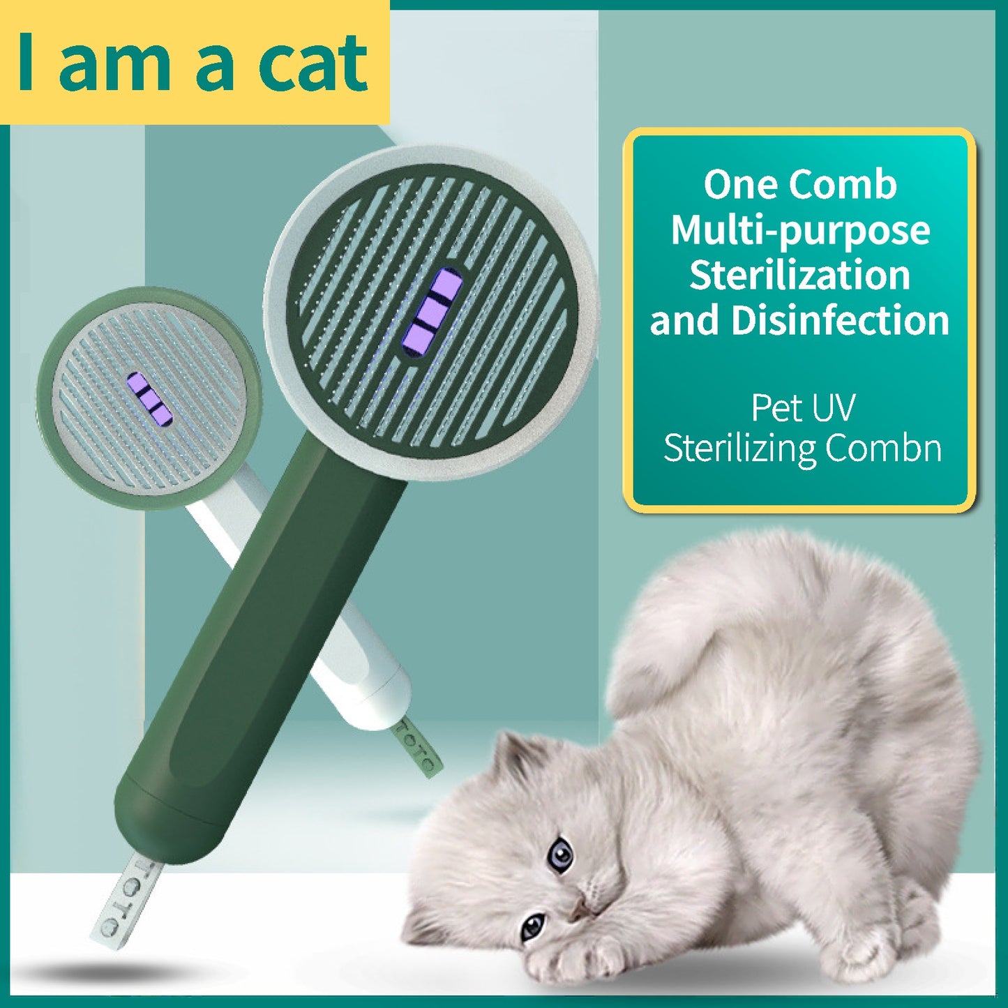 Pet Germicidal Sterilizing Comb Automatic Hair Removal Brush