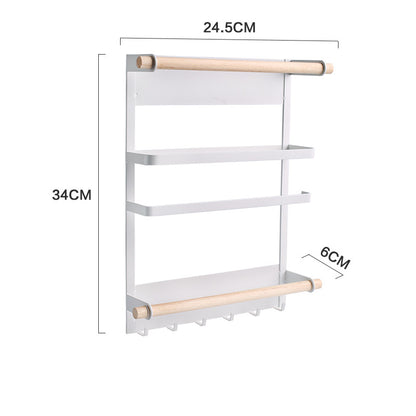Magnetic Adsorption Refrigerator Side Rack Wall-mounted Multi-function Storage Holder