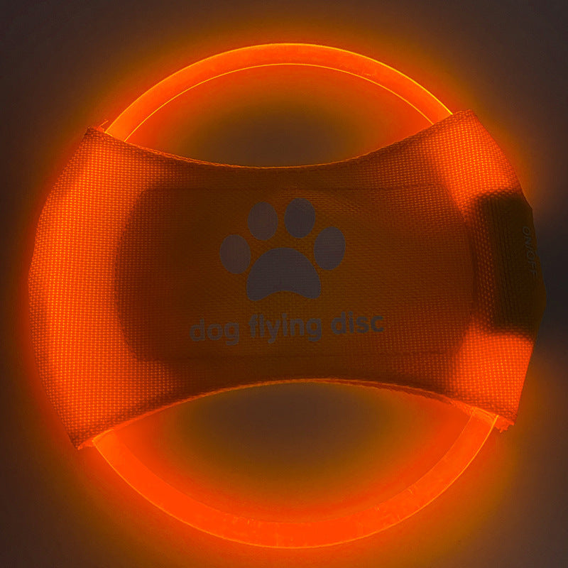 Dog Flying Discs Light Glowing LED Luminous Training