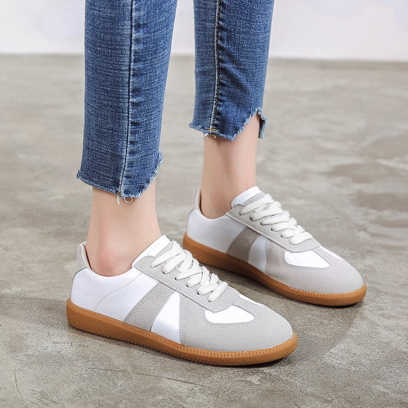 Shallow Flat Bottom Fashion Casual Women Lace-up Shoes