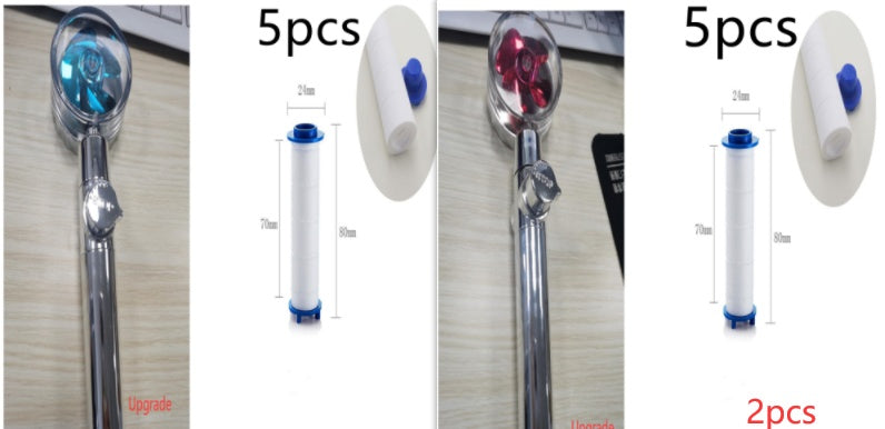 New Turbo Propeller Shower Head Water Saving High Pressure