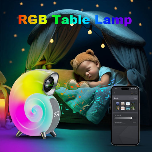 Conch Smart RGB Atmosphere Light Bluetooth Speaker Alarm Clock