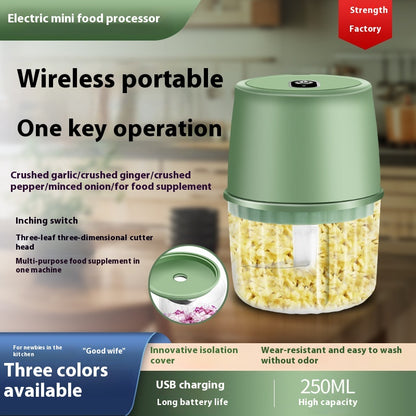 USB Rechargeable Electric Garlic Press Portable Wireless