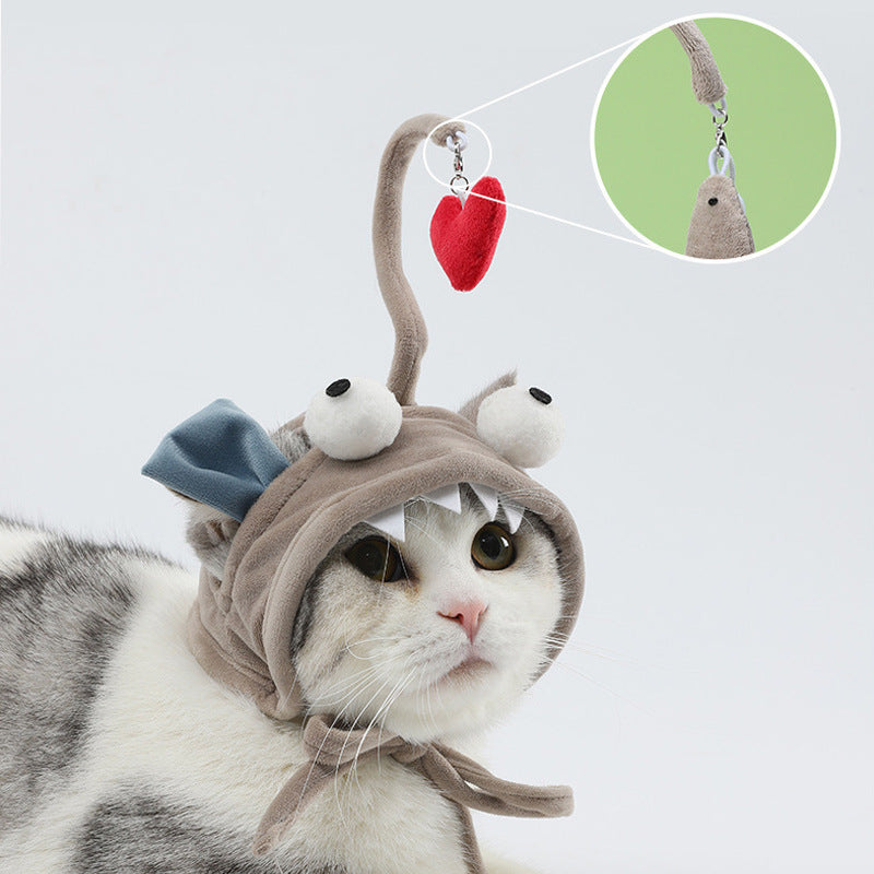 New Head Wearing Feather Funny Cat Stick