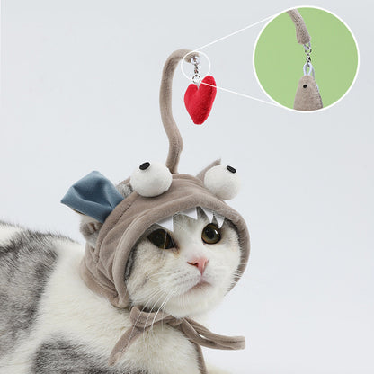 New Head Wearing Feather Funny Cat Stick