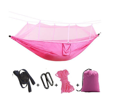 Outdoor Parachute Cloth Hammock Couble with Mosquito Net