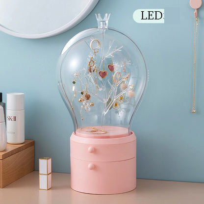 LED Light Jewelry Storage Box Makeup Organizer