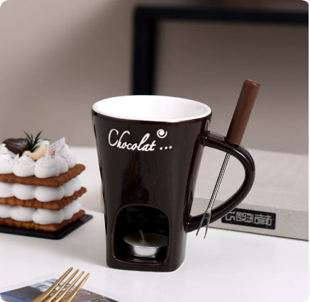Fondue Mug Set Personal Mini Fondue Pots Melter Cup