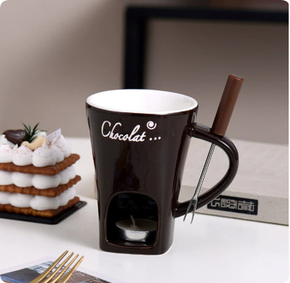 Fondue Mug Set Personal Mini Fondue Pots Melter Cup