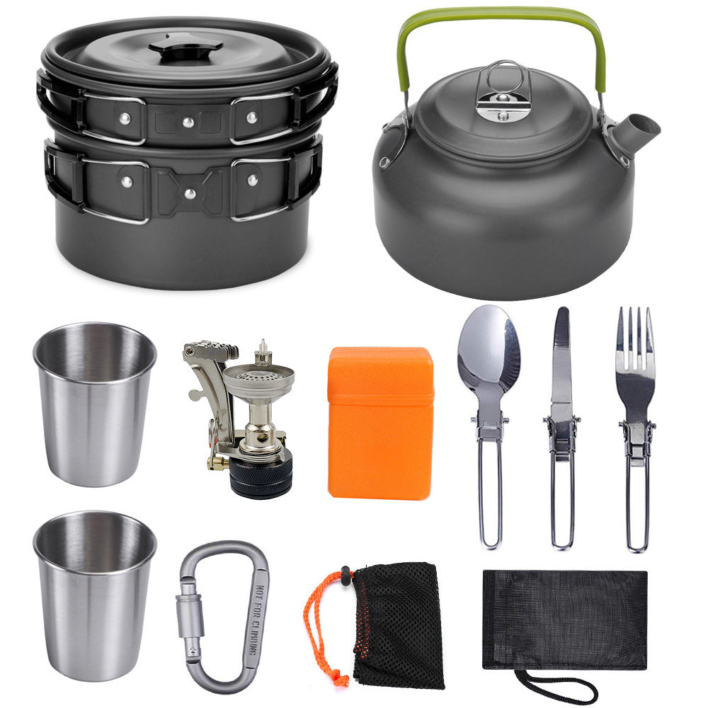 Camping Cookware Kit Outdoor Cooking Set Outdoor
