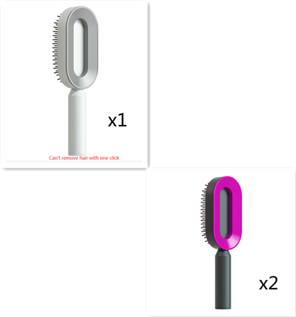 Self Cleaning Hair Brush For Women One-key Cleaning Hair Loss