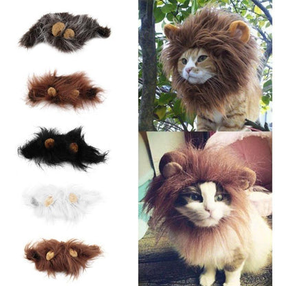 Funny Pet Hat For Small Dogs Cats Hat Emulation Lion Hair