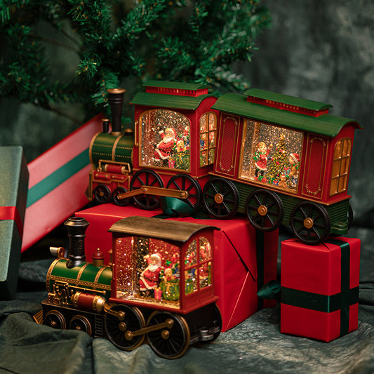 Christmas Santa Claus Train Snow Music Box Children's Toys