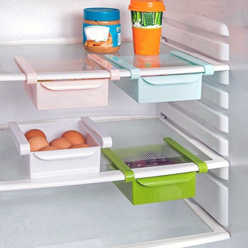 Hanging Plastic Refrigerator Clapboard Storage Rack Kitchen Supplies