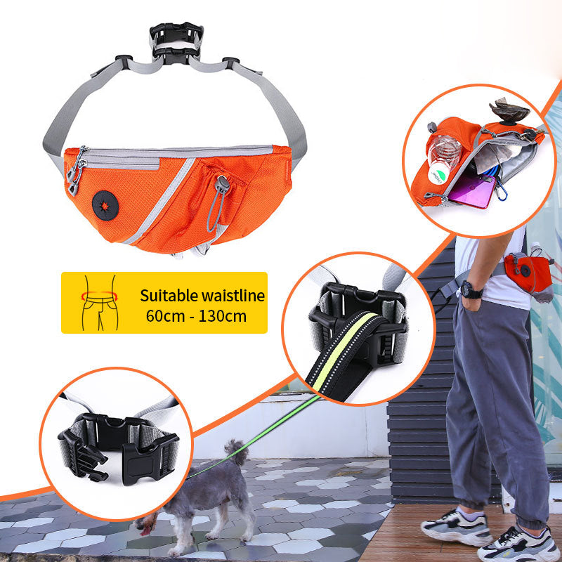 Portable Pet Dog Training Bag Waist Bags With Dog Leash