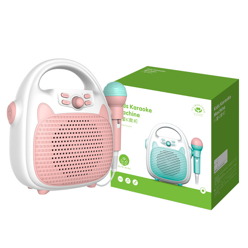 Bluetooth Kids Karaoke Machine Speaker Microphones Rechargeable Portable Toys
