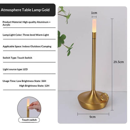 LED Candle Charging Restaurant Bar Lamp Desktop Decoration