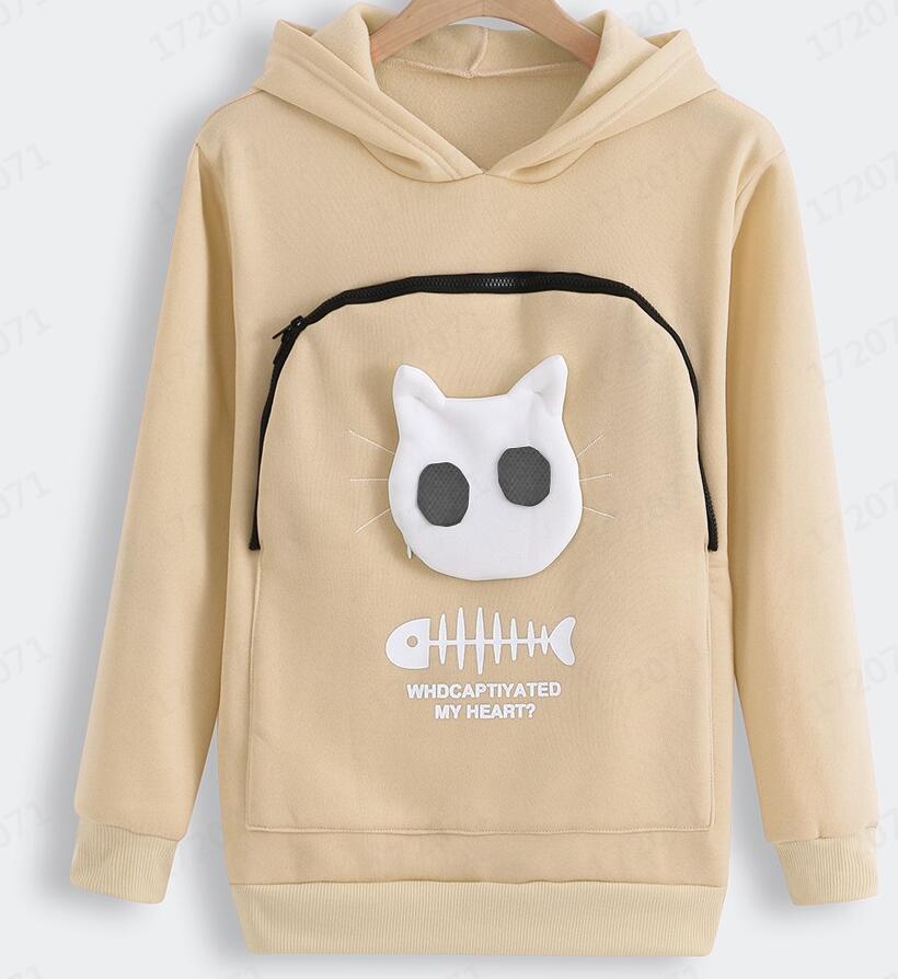 Cat print hoodie