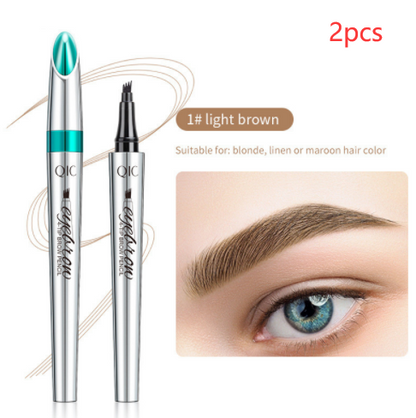 Four Prong Liquid Eyebrow Pencil Waterproof And Sweat Proof Makeup And Color Display