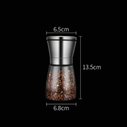 Black pepper grain grinder manual seasoning bottle