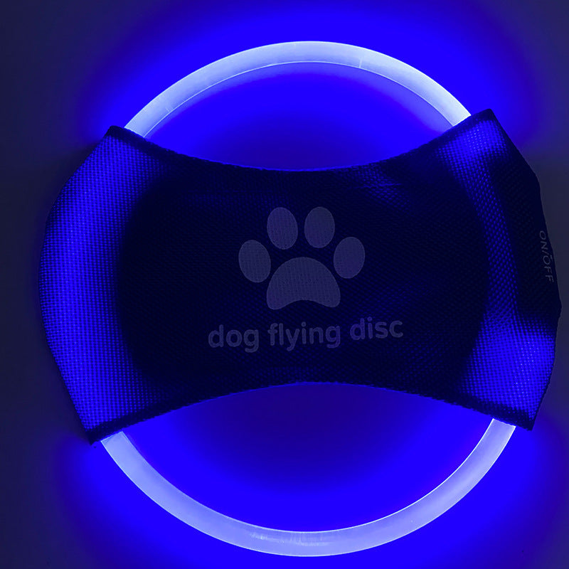 Dog Flying Discs Light Glowing LED Luminous Training