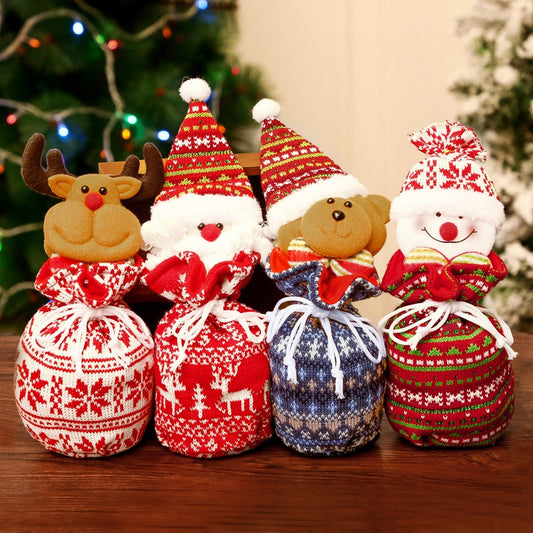 Christmas Knitted Children Adult Gift  Eve Candy Bag