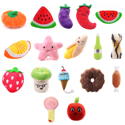 Gooddog Dog Plush Vocal Toys Fruits Cartoons Pets