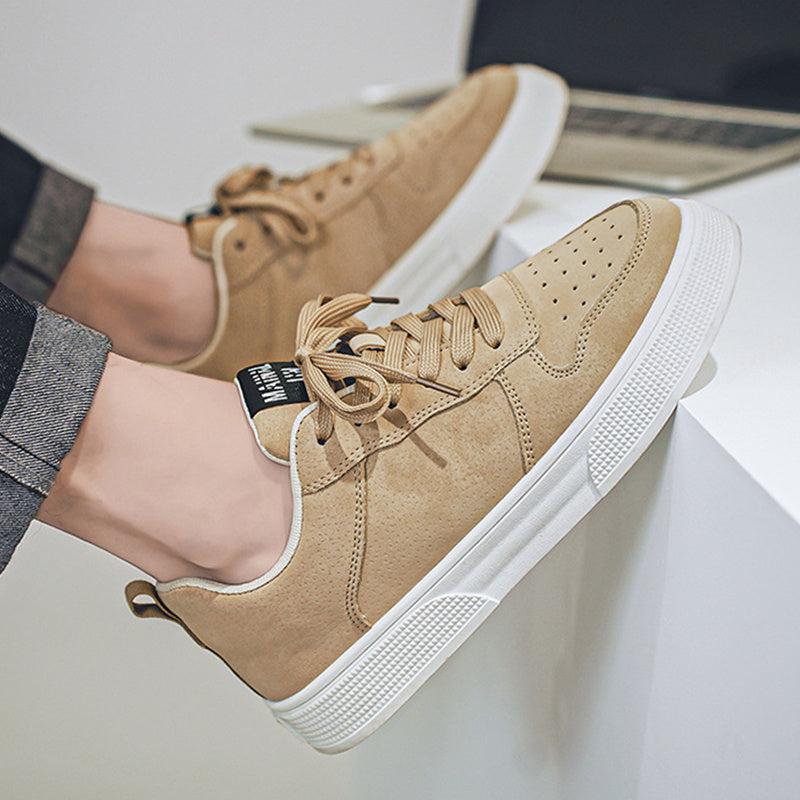 Men's Lace-up Flat Shoes Fashion Casual Round-toe