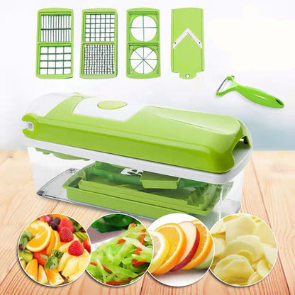 12pcs Multifunctional Vegetable Chopper Slicer Dicer