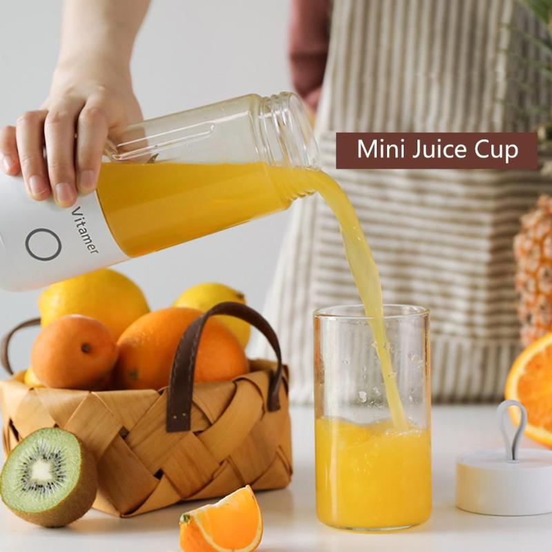 350ml Portable Blender Juicer Electric USB Rechargeable Mixer
