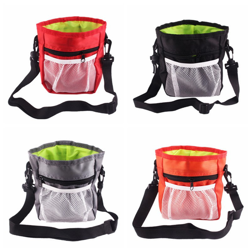 Drawstring Pocket Design Dog Pouch Walking Food Treat Snack Bag