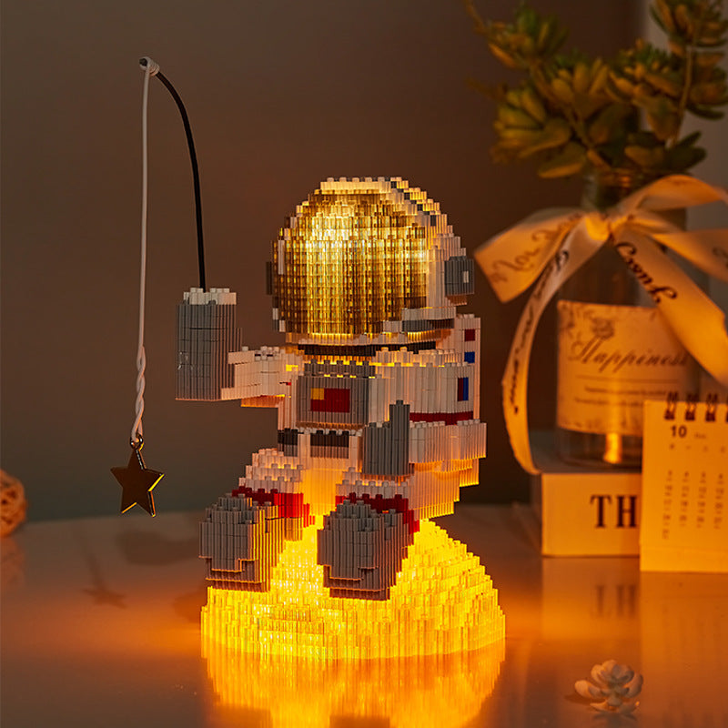 Mini Micro Rocket Building Blocks Space Moon Satellite