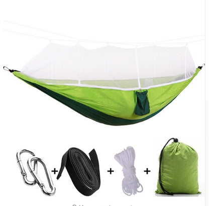 Outdoor Parachute Cloth Hammock Couble with Mosquito Net