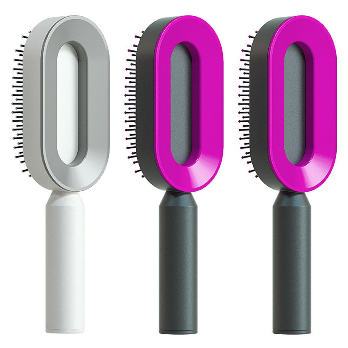 Self Cleaning Hair Brush For Women One-key Cleaning Hair Loss