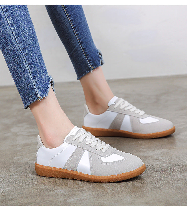 Shallow Flat Bottom Fashion Casual Women Lace-up Shoes