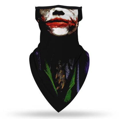 Halloween clown print triangle scarf