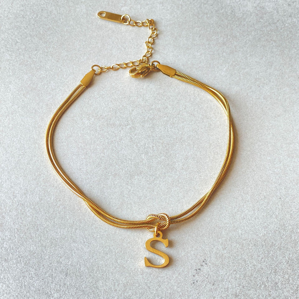 New Letter A-Z Love Knot Bracelets For Women Couple